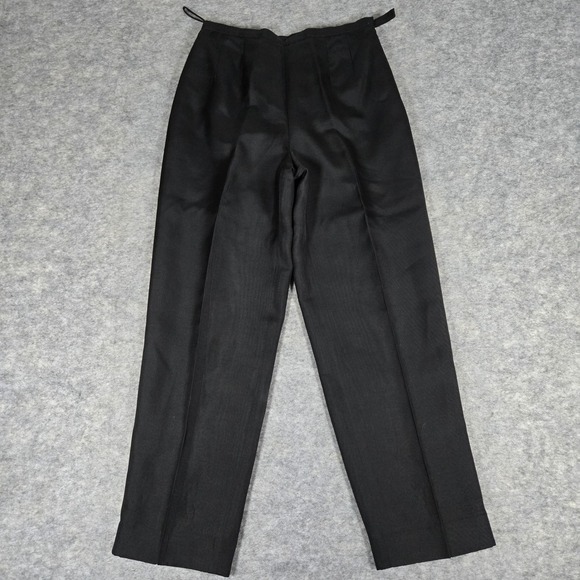 Talbots Pants - Talbots Womens Black Silk Wool Blend Straight Leg Dress Pants Size 6P